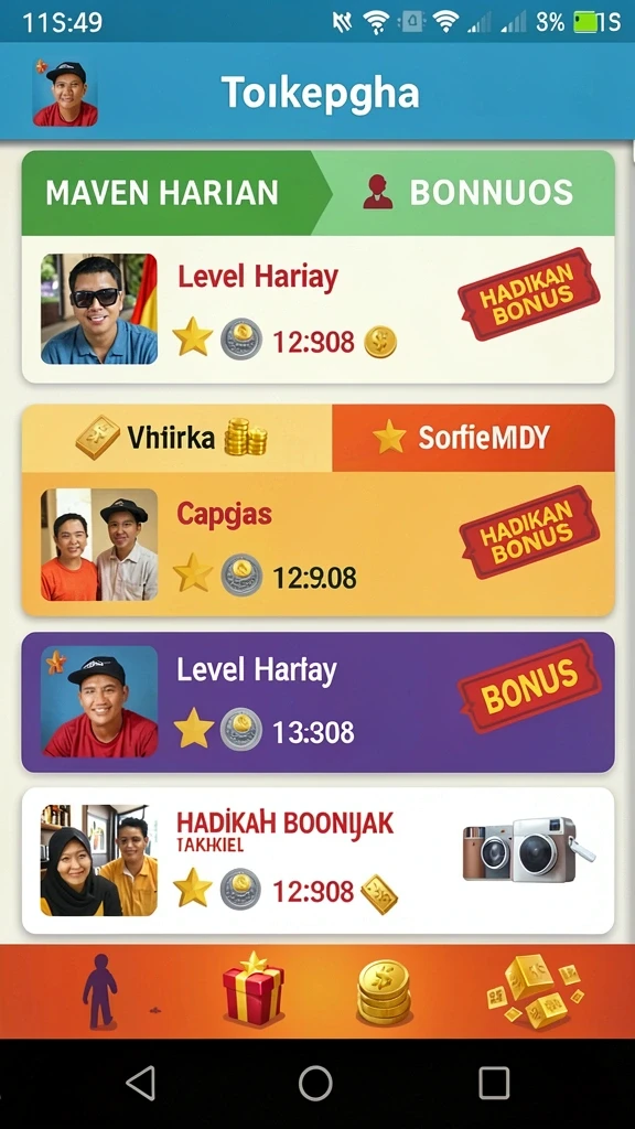 id777 - Tampilan utama yang menarik dengan menu intuitif.